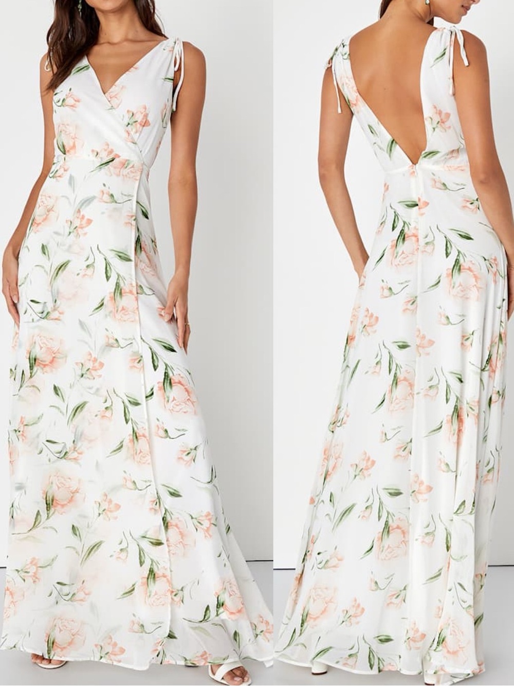 Lulus | Romantic Possibilities White Floral Print Maxi Dress